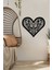 Desenli Kalp Figürlü Metal Tablo Iv | Romantik Duvar Dekoru 1