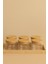 6 Adet 150 ml Borosilikat Cam Reçellik Bambu Tepsi -Bambu Kapaklı Kahvaltilik - ( 70 x 50 Mm) 1