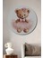 Balerin Ayıcık Dekoratif Ahşap Mdf Ev/işyeri Duvar Tablo Yuvarlak Ev/işyeri Duvar Tablo 1