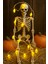 Halloween Cadılar Bayramı LED Işık Kuru Kafa Figür 2m 5cm Lik 10LU Pilli Parti Aksesuarı 3
