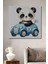 Panda Yarış Arabası Dekoratif Ahşap Mdf Ev/işyeri Duvar Tablo Dikdörtgen Ev/işyeri Duvar Tablo 1