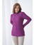 Kadın Yarım Balıkçı Yaka Uzun Kol Kendinden Dokulu Spor Tesettüre Uygun Şık Bluz 5