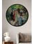 Çerçeve Görünümlü Bahçe Ziyafeti Dekoratif Ahşap Mdf Ev Duvar Tablo Yuvarlak Ev Duvar Tablo 1