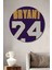 Kobe Bryant 24 Nba Ahşap Mdf Dekoratif Ev/işyeri Duvar Tablo Yuvarlak Ev/işyeri Duvar Tablo 1