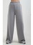 Gri Modal Polo Yaka Sweat Geniş Paça Pant Eşofman Takım 5
