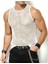 Sıfır Kol Fileli Fitness Body Gym Body Sporcu Uzun Sıfır Fileli Fitness Body Beyaz 3