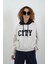 City Nakışlı Peluş Kapüşonlu Sweatshirt 1