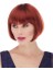 Kızıl Renk Düz Kesim Astarlı Küt Parti Peruğu 1