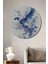 Mavi Serçe Ahşap Mdf Dekoratif Ev/işyeri Duvar Tablo Yuvarlak Ev/işyeri Duvar Tablo 1
