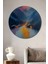 Dağ Eteğinde Günbatımı Dekoratif Ahşap Mdf Ev/işyeri Duvar Tablo Yuvarlak Ev/işyeri Duvar Tablo 1