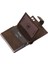 Hakiki Eskitme Deri Mekanizmalı, Kağıt Para Bölmeli ve Patlı Unisex Cüzdan Kartlık-G6 Kahve 4