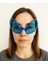 Retro Gözlük - 80 Li 90 Lı Yıllar Parti Gözlüğü Mavi Renk 8X13 cm 2