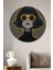 Retro Güneş Gözlüklü Kadın Dekoratif Ahşap Mdf Ev/işyeri Duvar Tablo Yuvarlak Ev/işyeri Duvar Tablo 1