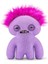 Kıllı Süper Yumuşak Zuru Fuggler Hairy Fuggs Peluş Oyuncak Squidge Mohawk Purple 22CM 4