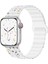 Apple Watch Series 10 42MM/9 8 7 41MM/SE (2023) Se (2022) Se 6 5 4 40MM/3 2 1 38MM Için Manyetik Silikon Kayış - Beyaz (Yurt Dışından) 2