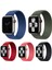 Apple Watch Series 10 42MM/9 8 7 41MM/6 5 4 Se Se (2022) Se (2023) 40MM/3 2 1 38MM [boyut: L] - Kırmızı Için Elastik Naylon Saat Kayışı Yedek Saat Kayışı 24MM (Yurt Dışından) 4