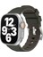 Apple Watch 10 46MM/ULTRA 2/ultra 49MM/9 8 7 45MM/SE (2023) Se (2022) Se 6 5 4 44MM/3 2 1 42MM Silikon Bant Çift Renk - Siyahımsı Yeşil (Yurt Dışından) 5