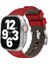 Kalebol Apple Watch 10 46MM/ULTRA 2/ultra 49MM/9 8 7 45MM/SE (2023) Se (2022) Se 6 5 4 44MM/3 2 1 42MM Silikon Bant Çift Renk-Kırmızı (Yurt Dışından) 5
