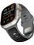Apple Watch Series 10 42MM/9 8 7 41MM/SE (2023) Se (2022) Se 6 5 4 40MM/3 2 1 38MM Için Çift Renkli Silikon Kayış - Gri + Siyah (Yurt Dışından) 3