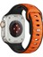 Apple Watch Series 10 42MM/9 8 7 41MM/SE (2023) Se (2022) Se 6 5 4 40MM/3 2 1 38MM Için Çift Renkli Silikon Kayış - Siyah + Turuncu (Yurt Dışından) 1