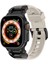 Apple Watch 10 46MM/ULTRA 2/ultra 49MM/9 8 7 45MM/SE (2023) Se (2022) Se 6 5 4 44MM/3 2 1 42MM Sıvı Silikon Kayış-Titanyum+Starlight Için (Yurt Dışından) 2