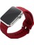 Apple Watch Series 10 46MM/ULTRA 2 Ultra 49MM/9 8 7 45MM/SE (2023) Se (2022) Se 6 5 4 44MM/3 2 1 42MM Için Yeni Stil Yumuşak Silikon Saat Kayışı - Kırmızı (Yurt Dışından) 2