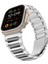 Apple Watch 10 46MM/ULTRA 2/ultra 49MM/9 8 7 45MM/SE (2023) Se (2022) Se 6 5 4 44MM/3 2 1 42MM Çinko Alaşımlı Akıllı Saat Kayışı-Gümüş+Siyah (Yurt Dışından) 3