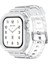 Apple Watch Series 10 42MM Tpu Saat Kayışı + Kılıf Kapağı Entegre Tasarım - Şeffaf/beyaz Çerçeve (Yurt Dışından) 2