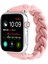 Apple Watch Series 10 46MM/ULTRA 2 Ultra 49MM/9 8 7 45MM/SE (2023) Se (2022) Se 6 5 4 44MM/3 2 1 42MM Için Elastik Dokuma Tasarım Saat Kayışı Yedek Saat Kayışı - Pembe (Yurt Dışından) 2