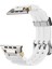Apple Watch Series 10 46MM/ULTRA 2 Ultra 49MM/9 8 7 45MM/SE (2023) Se (2022) Se 6 5 4 44MM/3 2 1 42MM Için Gümüş Tokalı ve Bağlantılı Silikon Kayış - Beyaz (Yurt Dışından) 5