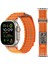 Apple Watch Series 10 46MM/ULTRA 2/ultra 49MM/9 8 7 45MM/SE (2023) Se (2022) Se Naylon Döngülü Saat Kayışı - Turuncu (Yurt Dışından) 3