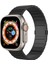 Apple Watch 10 46MM/ULTRA 2/ultra 49MM/9 8 7 45MM/SE (2023) Se (2022) Se 6 5 4 44MM/3 2 1 42MM Titanyum Alaşımlı Saat Kayışı Manyetik Tokalı - Siyah (Yurt Dışından) 2