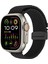 Apple Watch Series 10 Ultra 9 8 7 Se 6 5 4 3 2 1 46MM 49MM 45MM 44MM 42MM Paraşüt Tokalı Naylon Saat Kayışı - Siyah (Yurt Dışından) 4