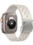 Apple Watch Series 10 46MM/ULTRA 2/ultra 49MM/9 8 7 45MM/SE (2023) Se (2022) Se 6 5 4 44MM/3 2 1 42MM Için Içi Boş Silikon Kayış - Starlight + Gümüş Toka (Yurt Dışından) 1