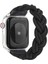 Apple Watch Series 10 46MM/ULTRA 2 Ultra 49MM/9 8 7 45MM/SE (2023) Se (2022) Se 6 5 4 44MM/3 2 1 42MM-SIYAH Için Elastik Dokuma Tasarım Saat Kayışı Yedek Saat Kayışı (Yurt Dışından) 1