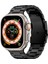Apple Watch Series 10 42MM/9 8 7 41MM/SE (2023) Se (2022) Se 6 5 4 40MM/3 2 1 38MM 3 Boncuklu Titanyum Alaşımlı Saat Kayışı Yedek Bandı - Siyah (Yurt Dışından) 4
