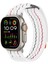 Apple Watch Series 10 46mm/Ultra 2 Ultra 49mm/9 8 7 45mm/SE (2023) SE (2022) SE 6 5 4 44mm/3 2 1 42mm için KALEBOL Naylon Spor Kordon - Beyaz (Yurt Dışından) 3