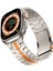 Apple Watch Series 10 42MM/9 8 7 41MM/SE (2023) Se (2022) Se 6 5 4 40MM/3 2 1 38MM Için Titanyum Alaşımlı Saat Kayışı - Titanyum + Turuncu (Yurt Dışından) 3
