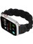 Apple Watch Series 10 46MM/ULTRA 2 Ultra 49MM/9 8 7 45MM/SE (2023) Se (2022) Se 6 5 4 44MM/3 2 1 42MM-SIYAH Için Elastik Dokuma Tasarım Saat Kayışı Yedek Saat Kayışı (Yurt Dışından) 3