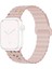 Apple Watch Series 10 42MM/9 8 7 41MM/SE (2023) Se (2022) Se 6 5 4 40MM/3 2 1 38MM Için Manyetik Silikon Kayış - Pembe (Yurt Dışından) 1