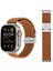 Apple Watch Series 10 Ultra 9 8 7 Se 6 5 4 3 2 1 46MM 49MM 45MM 44MM 42MM Paraşüt Tokalı Naylon Saat Kayışı - Kahve (Yurt Dışından) 5