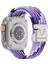 Apple Watch Series 10, 9, 8, 7, Se, 6, 5, 4, 3, 2, 1, 42 Mm, 41 Mm, 40 Mm, 38 mm Paraşüt Tokalı Naylon Örgülü Saat Kayışı - Renkli Mor (Yurt Dışından) 1