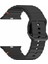 Apple Watch Series 10 46MM/ULTRA 2 Ultra 49MM/SERIES 9 8 7 45MM/SE (2023) Se (2022) Se 6 5 4 44MM/3 2 1 42MM Bant Için Silikon Kayış - Siyah (Yurt Dışından) 3