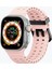 Apple Watch Series 10 46MM/ULTRA 2 Ultra 49MM/SERIES 9 8 7 45MM/SE (2023) Se (2022) Se 6 5 4 44MM/3 2 1 42MM Için Silikon Kayış - Pembe (Yurt Dışından) 4