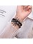 Apple Watch Series 10 42MM/9 8 7 41MM/SE (2023) Se (2022) Se 6 5 4 40MM/3 2 1 38MM Örümcek Boncuklu Kayış Bileklik-Siyah (Yurt Dışından) 4