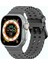 Apple Watch Series 10 46MM/ULTRA 2 Ultra 49MM/SERIES 9 8 7 45MM/SE (2023) Se (2022) Se 6 5 4 44MM/3 2 1 42MM Için Silikon Kayış - Koyu Gri (Yurt Dışından) 4