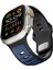 Apple Watch Series 10 46MM/ULTRA 2 Ultra 49MM/SERIES 9 8 7 45MM/SE (2023) Se (2022) Se 6 5 4 44MM/3 2 1 42MM Için Çift Renkli Silikon Kayış - Koyu Mavi + Siyah (Yurt Dışından) 3