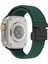 Apple Watch Series 10 Ultra 9, 8, 7, Se, 6, 5, 4, 3, 2, 1, 46 Mm, 49 Mm, 45 Mm, 44 Mm, 42 mm Paraşüt Tokalı Naylon Saat Kayışı - Orman Yeşili (Yurt Dışından) 1