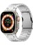 Apple Watch Series 10 42MM/9 8 7 41MM/SE (2023) Se (2022) Se 6 5 4 40MM/3 2 1 38MM Için Titanyum Alaşımlı Saat Kayışı - Gümüş (Yurt Dışından) 4