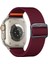 Apple Watch Series 10 46MM/ULTRA 2/ultra 49MM/SERIES 9 8 7 45MM/SE (2023) Se (2022) Se 6 5 4 44MM/3 2 1 42MM Bant Için Naylon Kayış - Şarap Kırmızısı (Yurt Dışından) 1